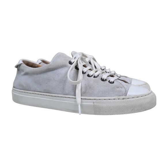 Boemos Low Rise Lace Up Grey Italian Suede Sneaker Mens EU 41/US 8 - Picture 1 of 8